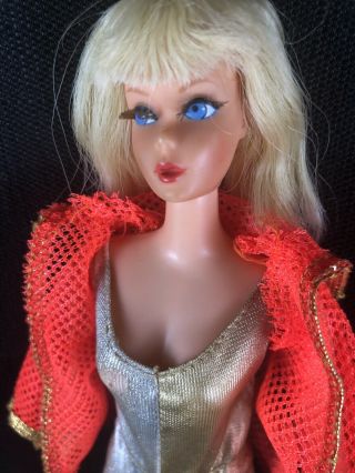 Vintage 1969 Dramatic Living Barbie Blonde Hair Mod Suit