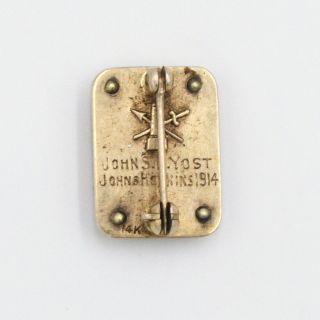 14k Yellow Gold Antique Enamel Alpha Delta Phi Frat Pin/Badge 2