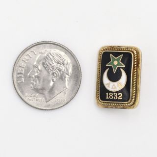 14k Yellow Gold Antique Enamel Alpha Delta Phi Frat Pin/Badge 3