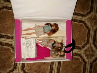 VINTAGE TOPPER DAWN DOLL CASE AND 3 DOLLS 1970 ' S TOYS 4