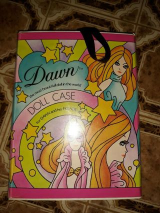 VINTAGE TOPPER DAWN DOLL CASE AND 3 DOLLS 1970 ' S TOYS 5