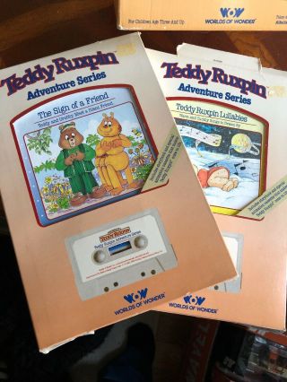Teddy Ruxpin Bear Complete 1985 Worlds of Wonder 2 Book/Tapes 3