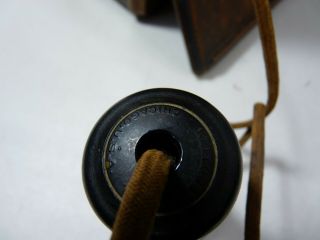 Kellogg Vintage Antique Oak Wood Wall Telephone Hand Crank Bell Sumter 1900 ' s 12