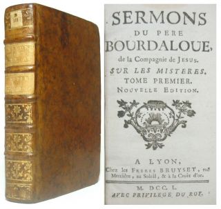 1750 Sermons Of Father Bourdaloue On The Mysteries Of Jesus Christ Antique Book