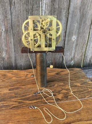 Antique Seth Thomas Weight Driven Ogee Shelf Clock Movement,  Parts / Repairs