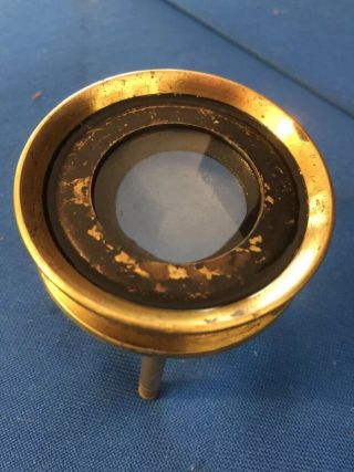 Vintage Antique Brass Tripod Magnifying Glass
