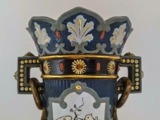 Large Antique Mettlach Villeroy & Boch Art Nouveau Stoneware Pottery Vase c1910 8