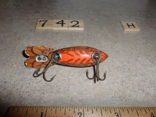 T0742 H Vintage Bomber With Rattle Crawdad Color Fishing Lure