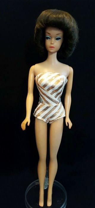 Vintage High Color Fashion Queen Barbie Doll In Swimsuit -