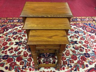 Pennsylvania House Oak Nesting Tables - Delivery and Available 3