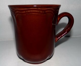 Todd English Gourmet Tuscan Brown Antiqued Embossed 12oz.  Coffee Mug Tea Cup