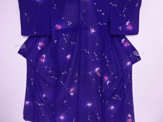 88968 Japanese Kimono / Antique Kimono For Summer / Flower & Plant