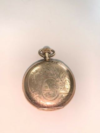 Antique 0s Elgin 7 Jewel Gold Filled Hunter Case Pocket Watch