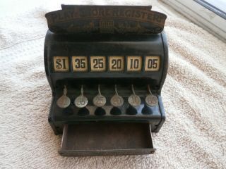 Antique Tin Toy Cash Register From The Durable Toy & Novelty Co.
