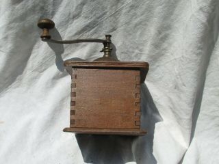 Vintage,  Antique primitave Coffee grinder,  Hand Crank 2
