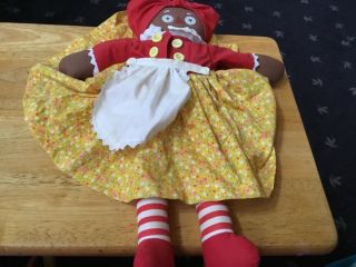 Vtg Black African American Beloved Belindy Doll 16” Homemade Raggedy Ann Friend
