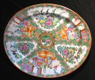 Antique Rose Medallion Chinese Export Porcelain - 13 " X 16 " Serving Platter