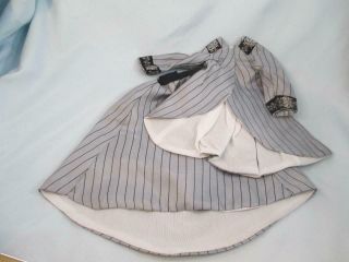 Vintage Outfit For Small Antique Bisque French Fashion Doll Black & Gray 2 Pc.