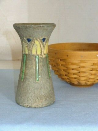 Antique Arts & Crafts Roseville Art Pottery Deco Style Mostique Vase