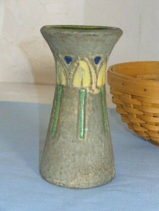 Antique Arts & Crafts Roseville Art Pottery Deco Style MOSTIQUE Vase 2