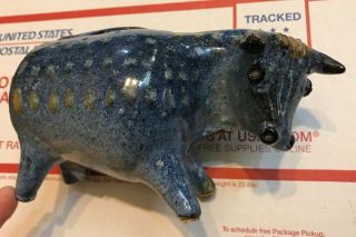 Alfaraz Pottery Ceramic Bull Cow Mid Century Antique Knick Knack Collectible