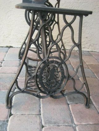 Antique Cast Iron Treadle Stand / SINGER Sewing Machine Base / For 29 - 4 Machine 5