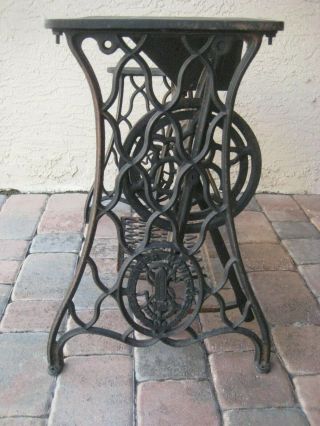 Antique Cast Iron Treadle Stand / SINGER Sewing Machine Base / For 29 - 4 Machine 6