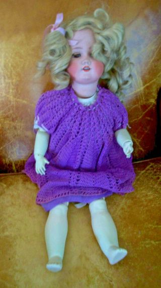 Cm Bergmann / Simon & Halbig German Bisque Sleepy Eye Doll: 22” Marked & Ex