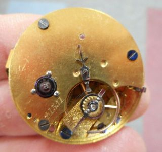 Antique " Fusee " Pocket Watch Movement,  Circa 1860,  " Buy It Now £15.  00 "