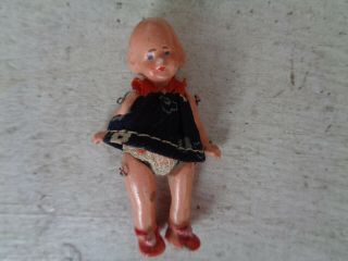 VINTAGE ANTIQUE TINY 2” GERMAN GERMANY DOLL BISQUE DOLL MINIATURE MINI 2