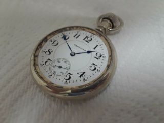 Old Pocket Watch Hampden 17 J Cal 108 Swing Case