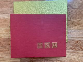 Vintage Red Ben Parker Photo Album With Gold Sleeve Cover