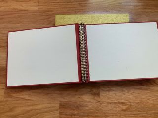 Vintage RED Ben Parker Photo Album with GOLD Sleeve Cover 3