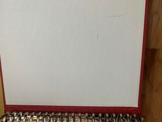 Vintage RED Ben Parker Photo Album with GOLD Sleeve Cover 7