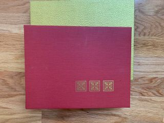 Vintage RED Ben Parker Photo Album with GOLD Sleeve Cover 8
