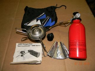 Msr Whisperlite 600 Portable Camping Stove Bag Fuel Bottle Backpacking