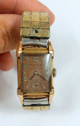 vintage Man ' s Bulova Watch 14K gold filled 21 jewel movement.  99 2