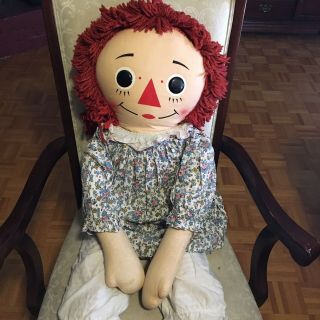 Vintage Knickerbocker Raggedy Ann Doll Large 36”