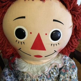Vintage Knickerbocker Raggedy Ann Doll Large 36” 2