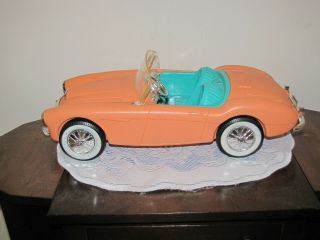 1962 Barbie Austin Healey Toy Sports Car By Mattel Vguc (s)