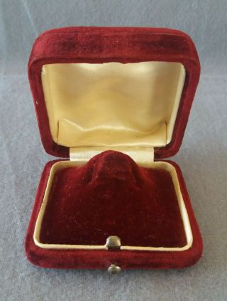 Antique Red Velvet & Silk Jewellery Ring Box Antique Jewellery Case
