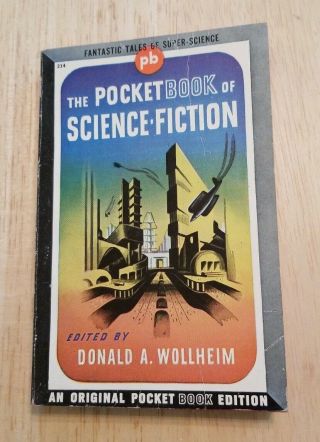 Vintage 1943 The Pocketbook Pocket Book Of Science Fiction Donald A.  Wollheim Pb