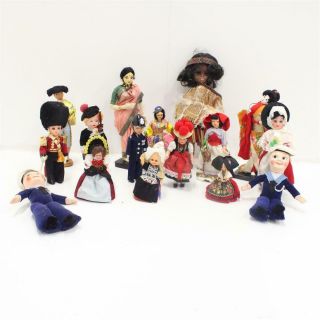 15 Vintage Dolls In Traditional World Dress & Costume Of Various Countries 405