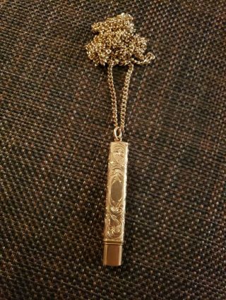 Antique Rare A.  L.  Co Gold Filled Chatelaine Pencil Holder Victorian