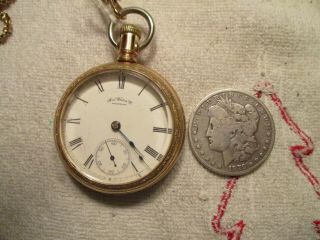 Gold Filled Waltham Open Face Large Pocket Watch.