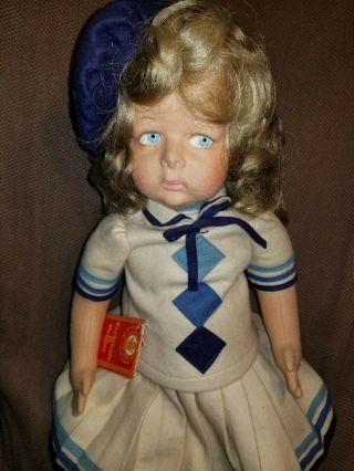 Vintage Lenci Doll Suzanna Near with Tag 1980s 2