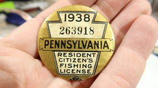1938 Pennsylvania Resident Fishing License 263918