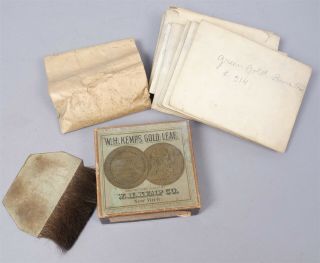 Antique Box Gold Silver Leaf & Powder Burnishing Supplies 2
