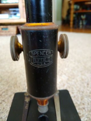 Vintage Antique Spencer Buffalo Microscope 10x 3