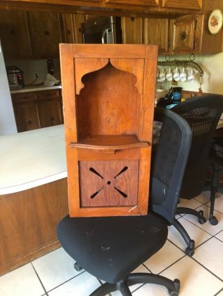 Vintage Old Wall Cabinet For Phone And Directory